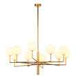 Candelabru modern alama abajururi sticla opal 10xG9/60W Feme 1931 Jupiter
